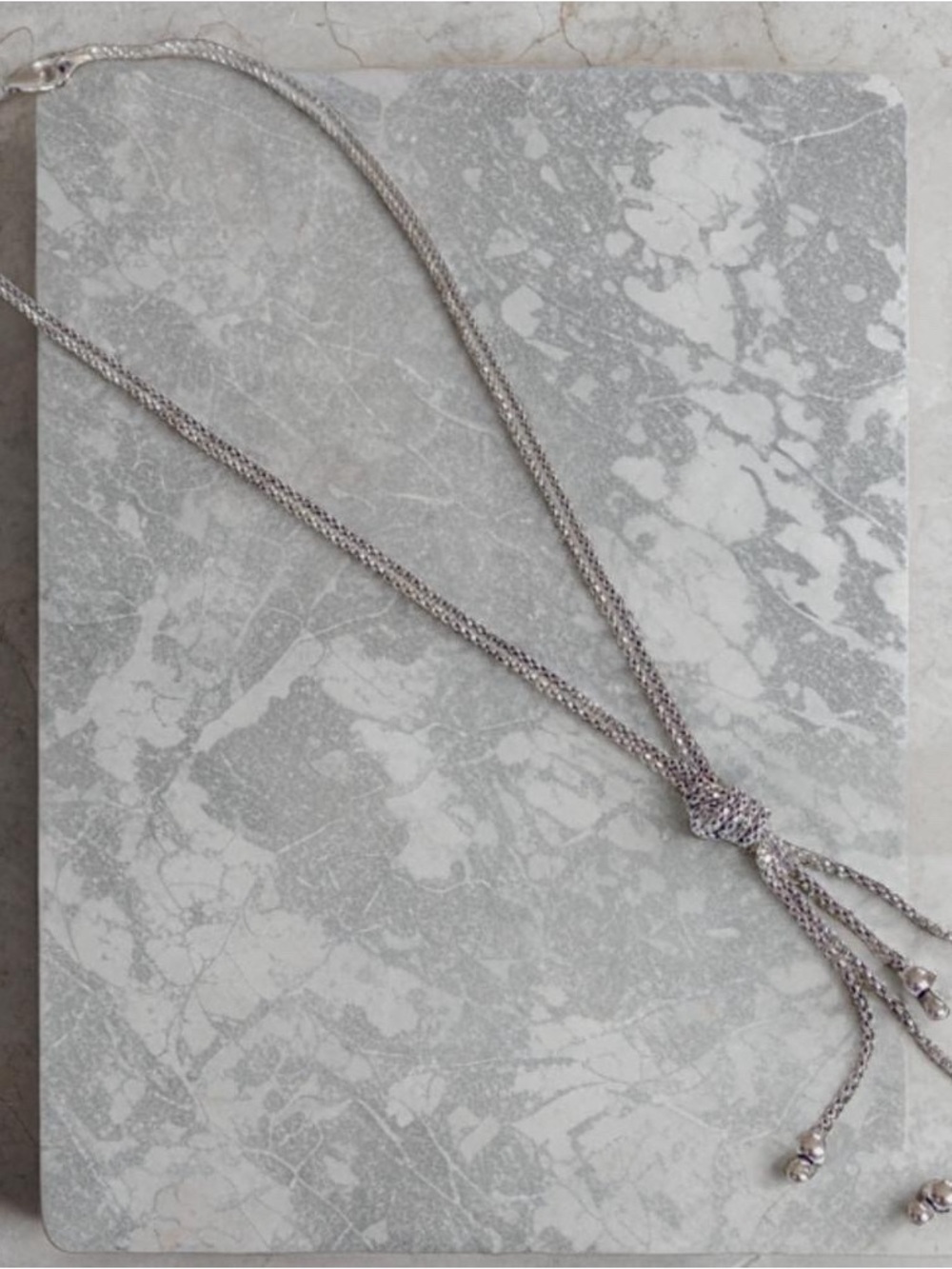 Silpada sterling Knot Lariat Necklace  17” inches “Not your Corporate Tie” N1497 - Picture 10 of 10